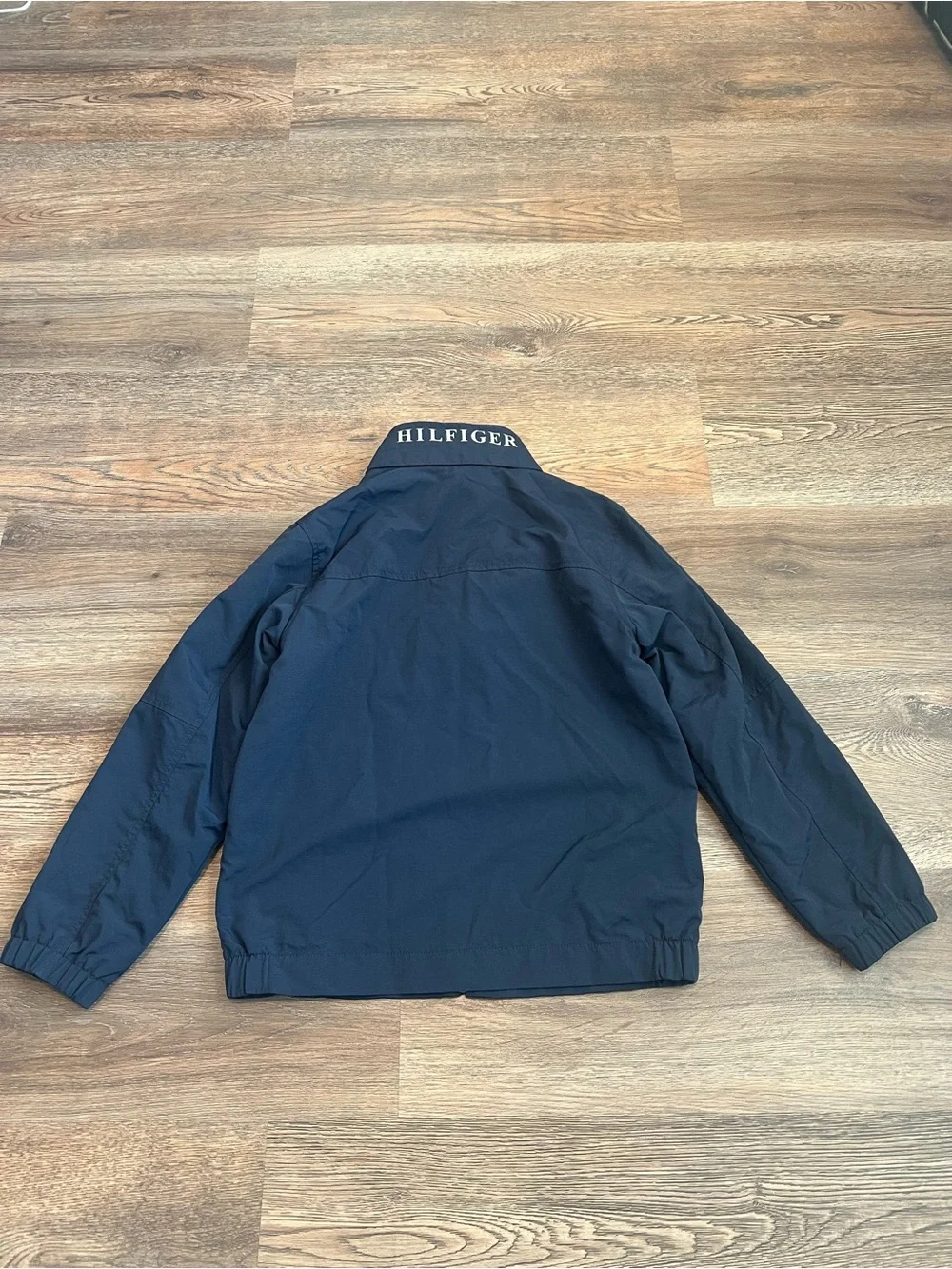 Tommy Hilfiger Boys Regatta Windbreaker Navy Blue Jacket Size L 12-14 Raincoat